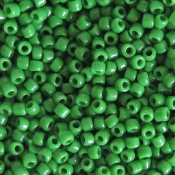 Opaque - Green Japanese 11/0 Seed Beads (6in tube)